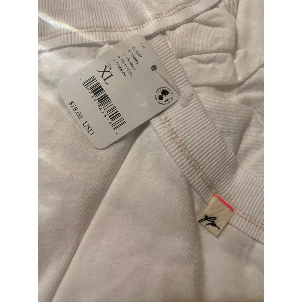 Free People White Flowing Wide-Leg Harem Pants
